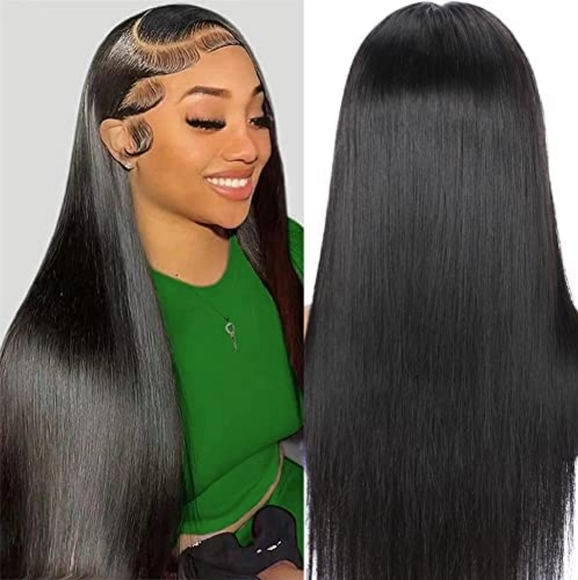 13x4 HD Transparent Lace Front Wigs for Black Women Glueless Brazilian Virgin